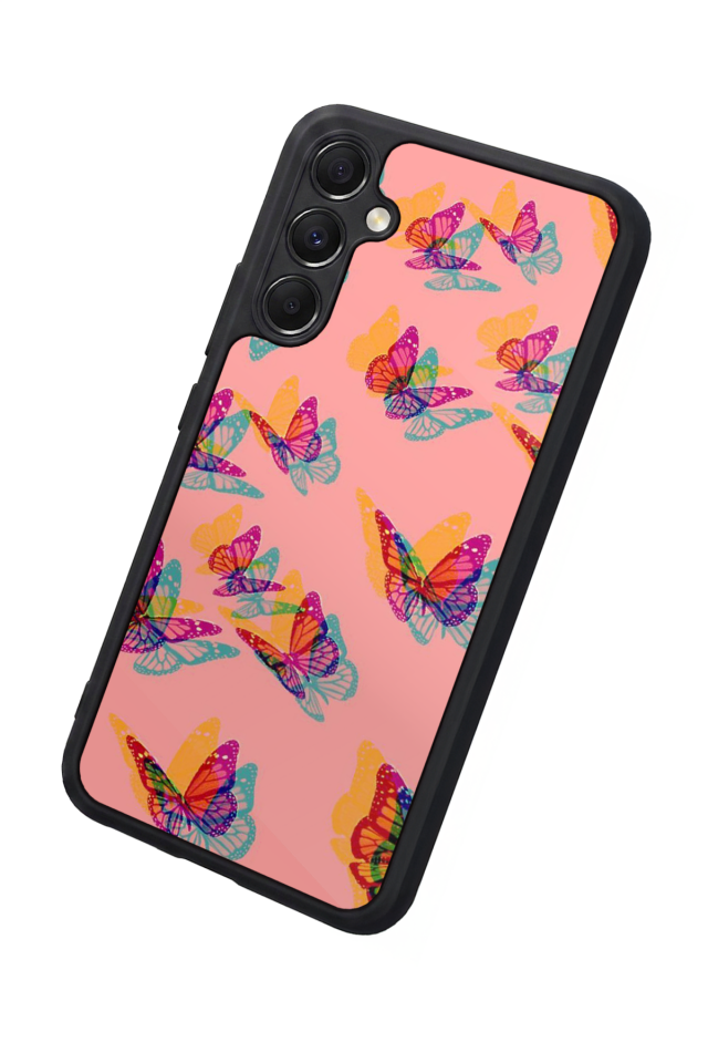 Samsung Galaxy M34 Uyumlu Kelebek Tasarımlı Glossy Premium Kılıf