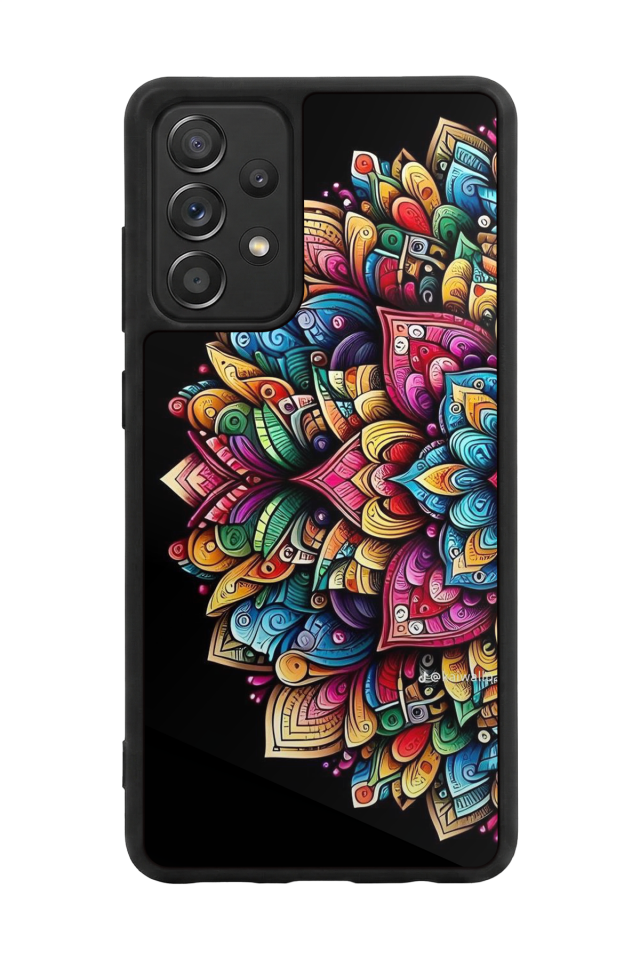 Samsung Galaxy A72 Uyumlu Mandala Tasarımlı Glossy Premium Kılıf