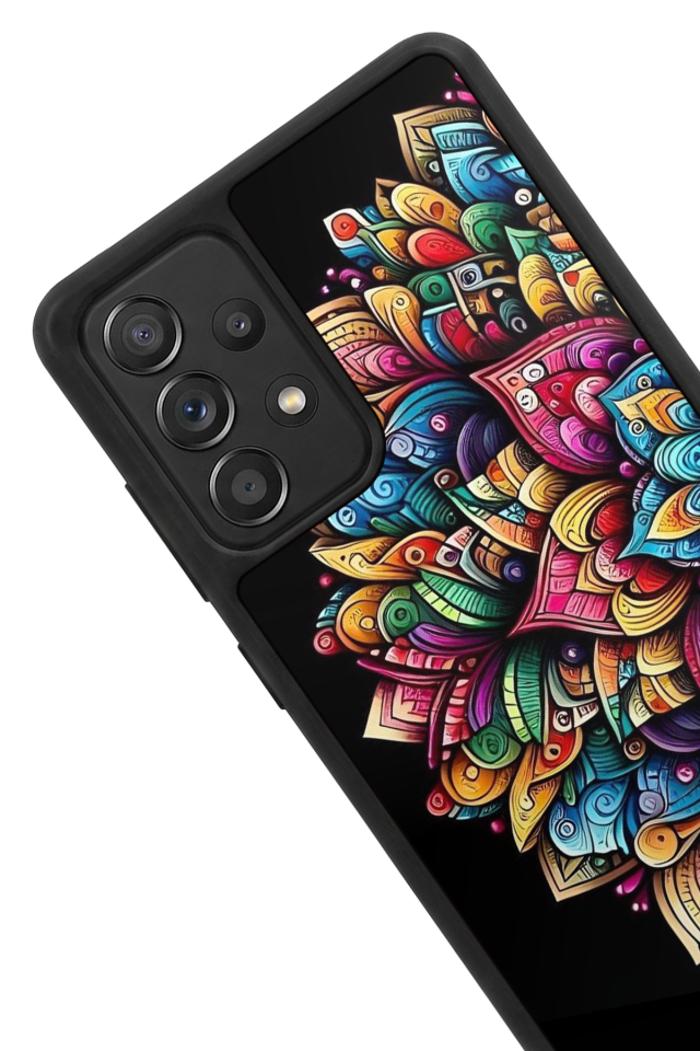Samsung Galaxy A72 Uyumlu Mandala Tasarımlı Glossy Premium Kılıf