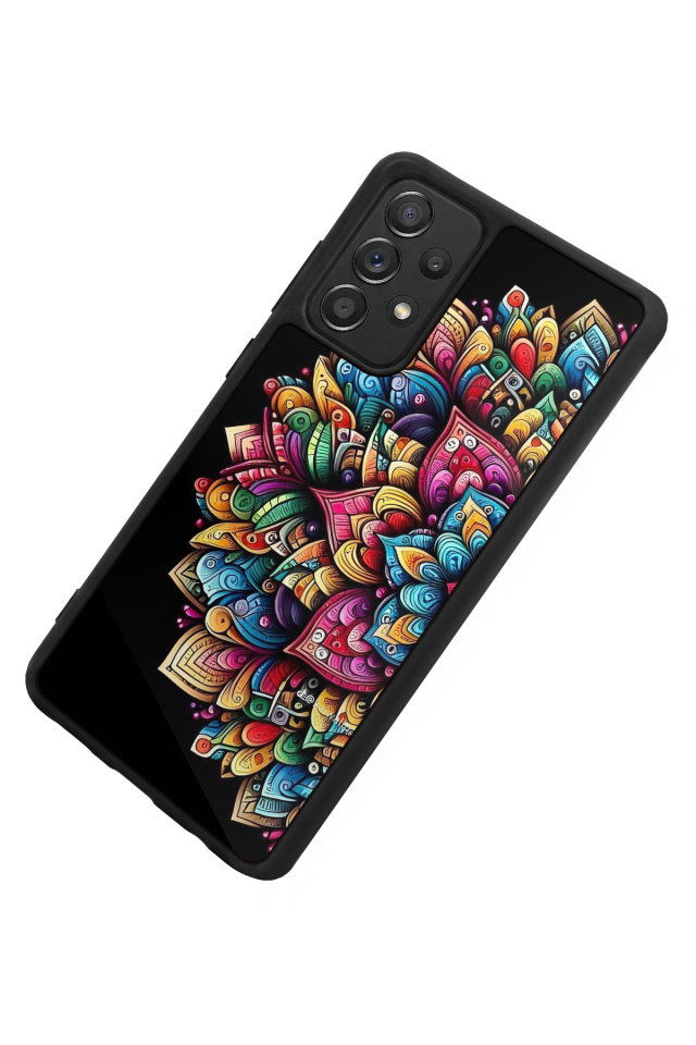 Samsung Galaxy A72 Uyumlu Mandala Tasarımlı Glossy Premium Kılıf