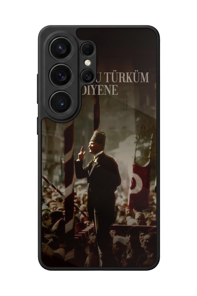 Samsung Galaxy S26 Ultra Uyumlu Mustafa Kemal Ataturk Tasarımlı Glossy Premium Kılıf