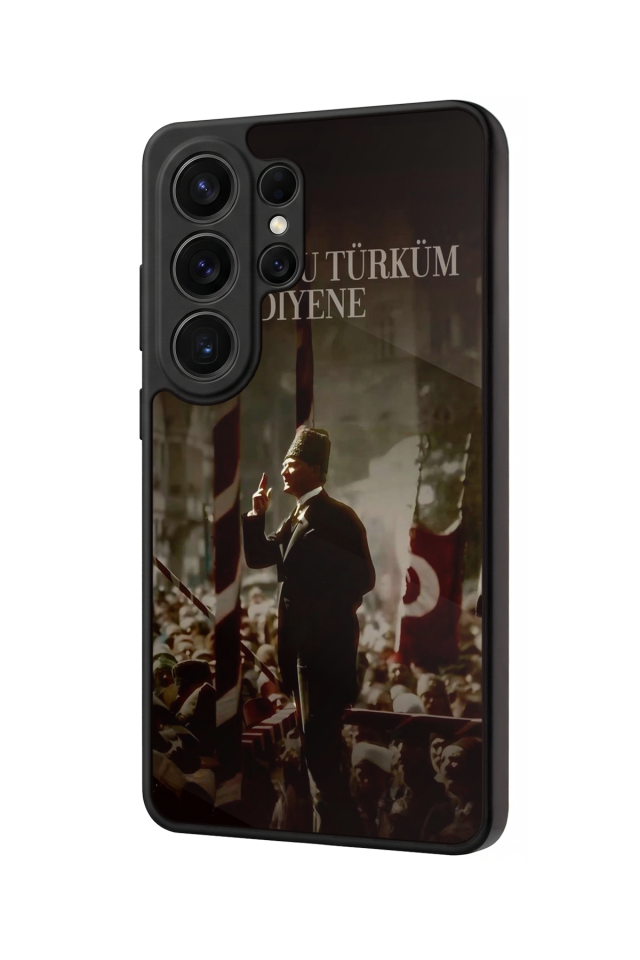 Samsung Galaxy S26 Ultra Uyumlu Mustafa Kemal Ataturk Tasarımlı Glossy Premium Kılıf