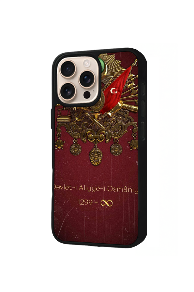 iPhone 15 Pro Uyumlu OsmanliTugrasi Tasarımlı Glossy Premium Kılıf