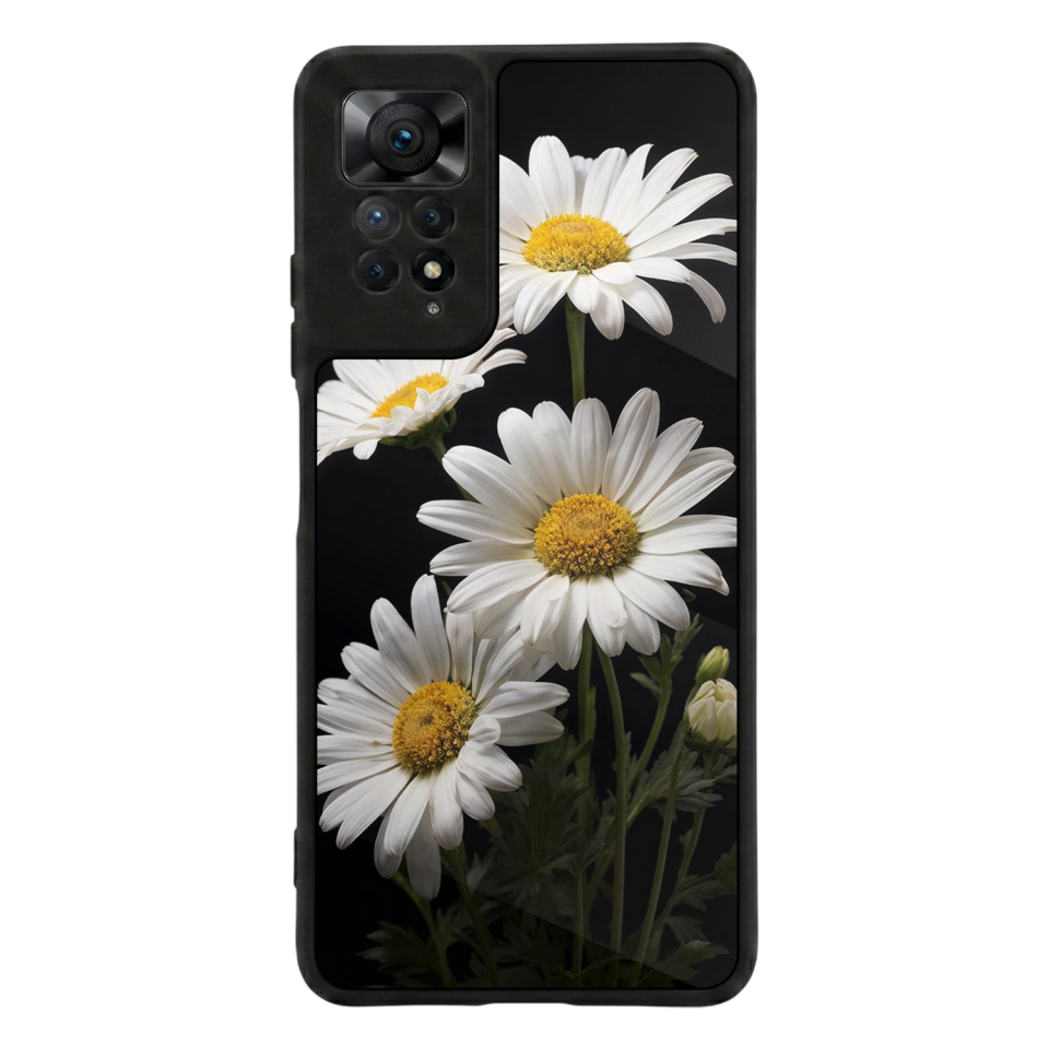 Xiaomi Redmi Note 12 Pro Uyumlu Papatya Tasarımlı Glossy Premium Kılıf