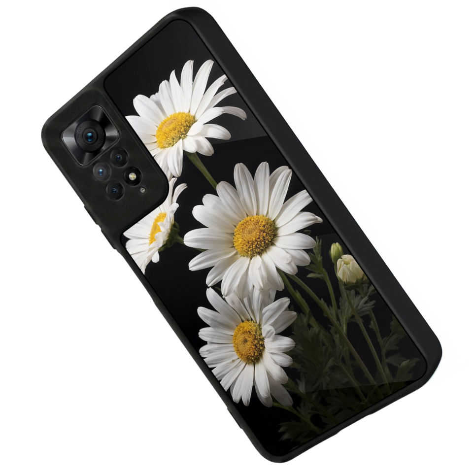 Xiaomi Redmi Note 12 Pro Uyumlu Papatya Tasarımlı Glossy Premium Kılıf