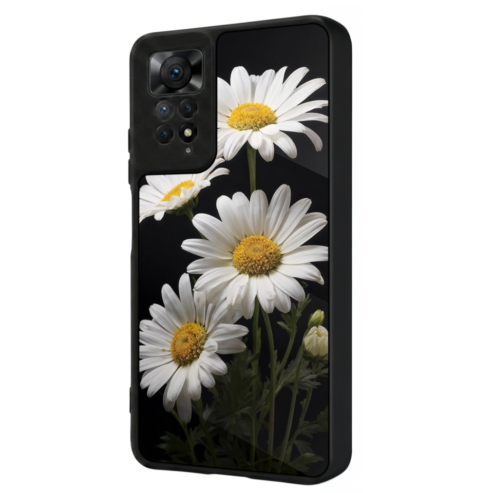 Xiaomi Redmi Note 12 Pro Uyumlu Papatya Tasarımlı Glossy Premium Kılıf