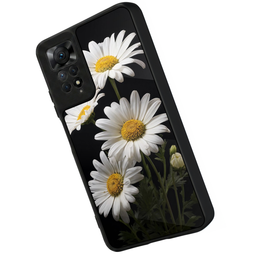 Xiaomi Redmi Note 12 Pro Uyumlu Papatya Tasarımlı Glossy Premium Kılıf