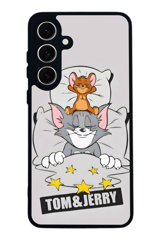Samsung Galaxy S24 FE Uyumlu Tom And Jerry Tasarımlı Glossy Premium Kılıf