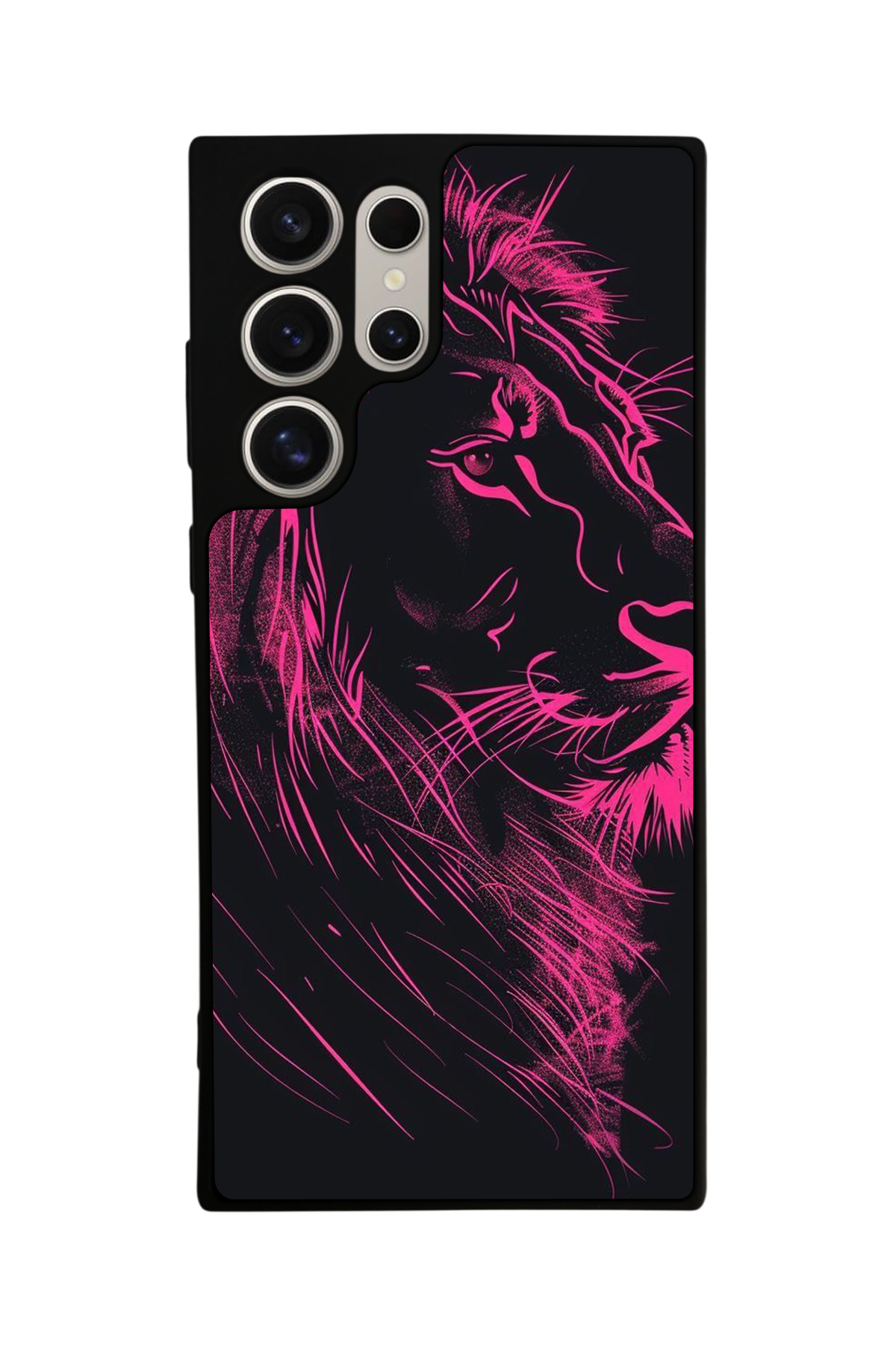 Samsung Galaxy S24 Ultra Uyumlu Aslan Tasarımlı Glossy Premium Kılıf