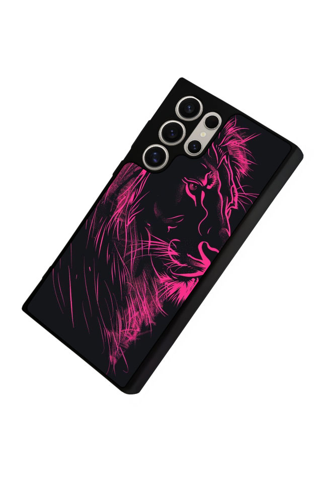 Samsung Galaxy S24 Ultra Uyumlu Aslan Tasarımlı Glossy Premium Kılıf