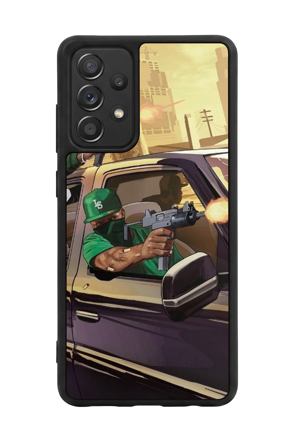 Samsung Galaxy A72 Uyumlu GTA Tasarımlı Glossy Premium Kılıf