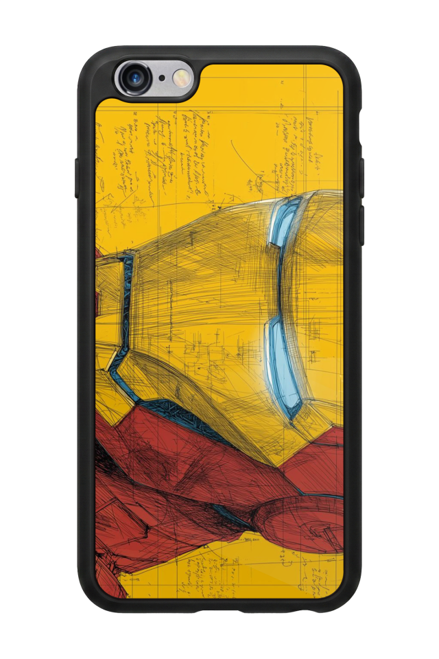 iPhone 6s Plus Uyumlu  Iron Man ( Demir Adam ) Tasarımlı Glossy Premium Kılıf