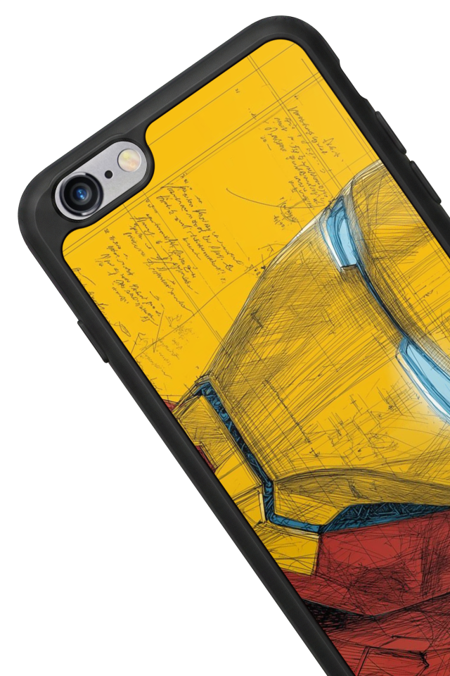 iPhone 6s Plus Uyumlu  Iron Man ( Demir Adam ) Tasarımlı Glossy Premium Kılıf
