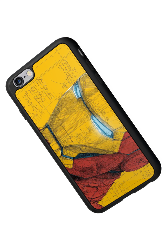 iPhone 6s Plus Uyumlu  Iron Man ( Demir Adam ) Tasarımlı Glossy Premium Kılıf