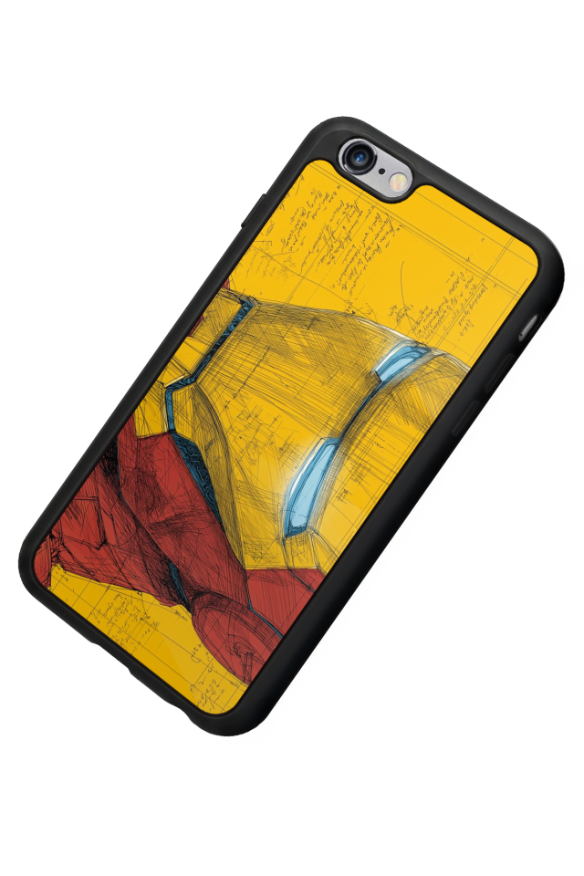 iPhone 6s Plus Uyumlu  Iron Man ( Demir Adam ) Tasarımlı Glossy Premium Kılıf