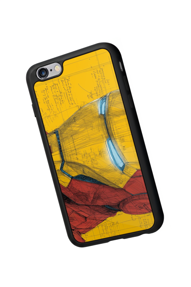 iPhone 6s Plus Uyumlu  Iron Man ( Demir Adam ) Tasarımlı Glossy Premium Kılıf