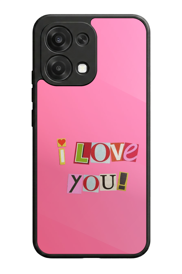 Oppo A6 Pro Uyumlu Kalp Love Tasarımlı Glossy Premium Kılıf