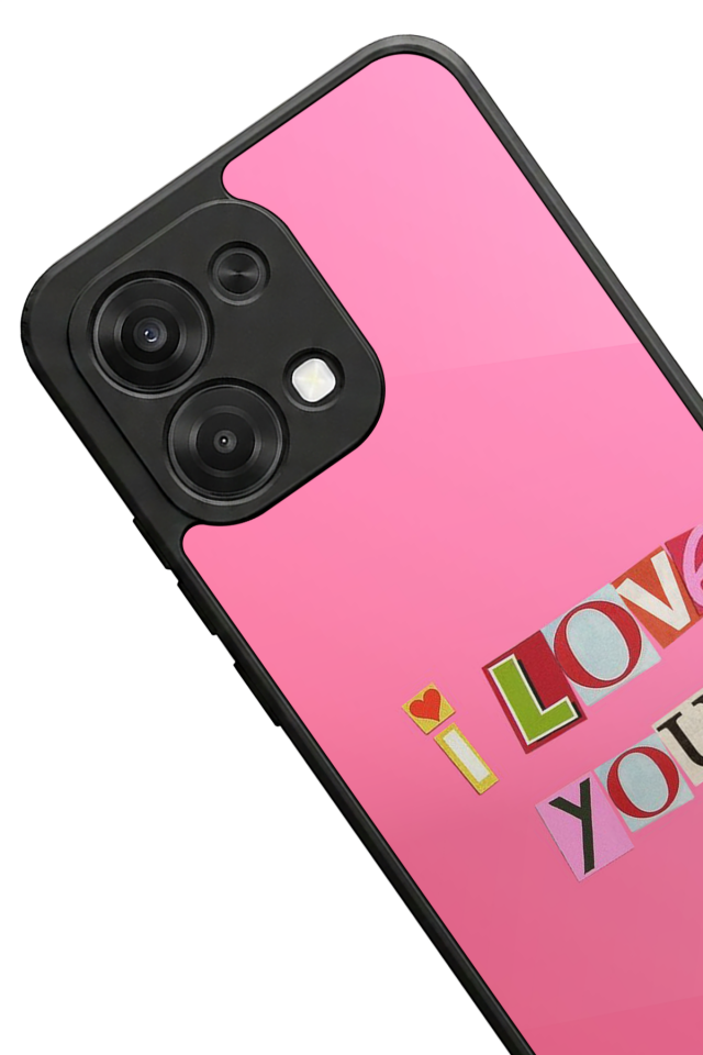 Oppo A6 Pro Uyumlu Kalp Love Tasarımlı Glossy Premium Kılıf