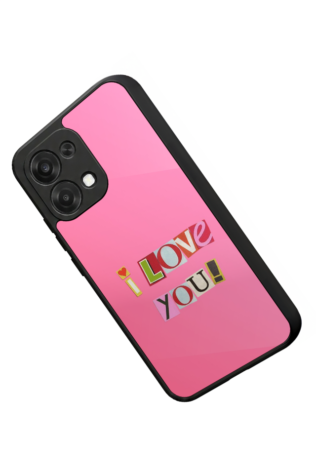 Oppo A6 Pro Uyumlu Kalp Love Tasarımlı Glossy Premium Kılıf