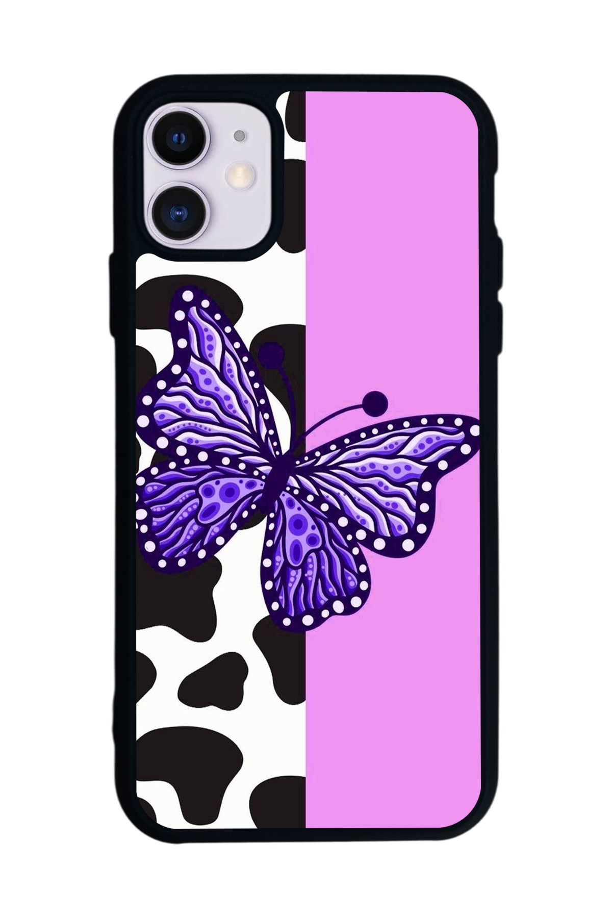 iPhone 11 Uyumlu Kelebek Tasarımlı Glossy Premium Kılıf