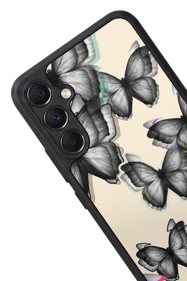 Samsung Galaxy M34 Uyumlu Kelebek Tasarımlı Glossy Premium Kılıf