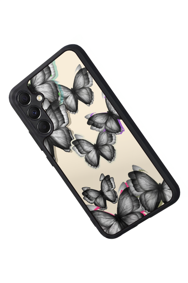 Samsung Galaxy M34 Uyumlu Kelebek Tasarımlı Glossy Premium Kılıf