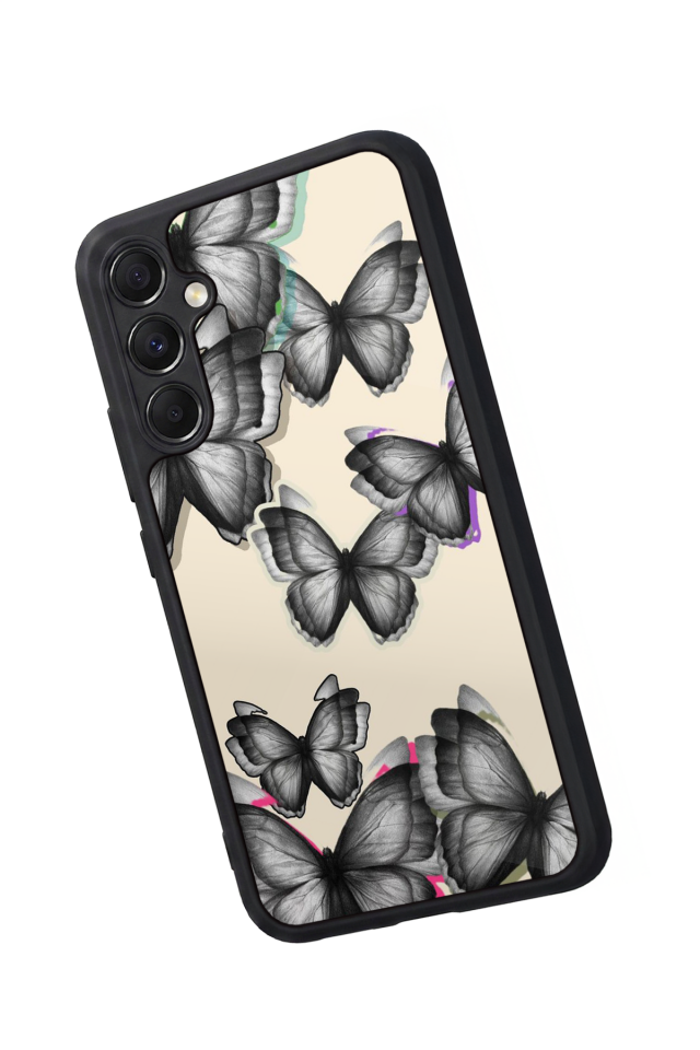Samsung Galaxy M34 Uyumlu Kelebek Tasarımlı Glossy Premium Kılıf