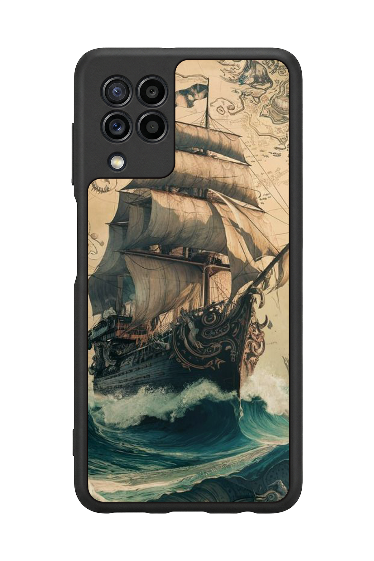 Samsung Galaxy M32 Uyumlu Korsan Tasarımlı Glossy Premium Kılıf