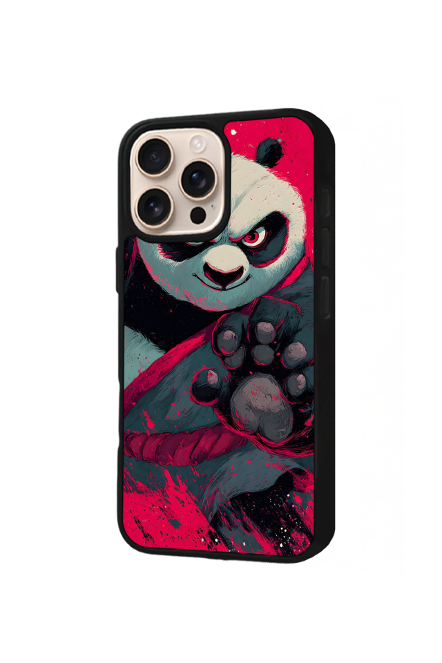 iPhone 15 Pro Uyumlu Kung Fu Panda Tasarımlı Glossy Premium Kılıf