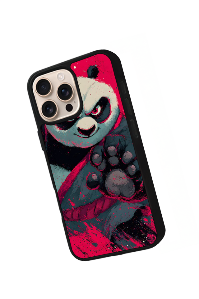 iPhone 15 Pro Uyumlu Kung Fu Panda Tasarımlı Glossy Premium Kılıf
