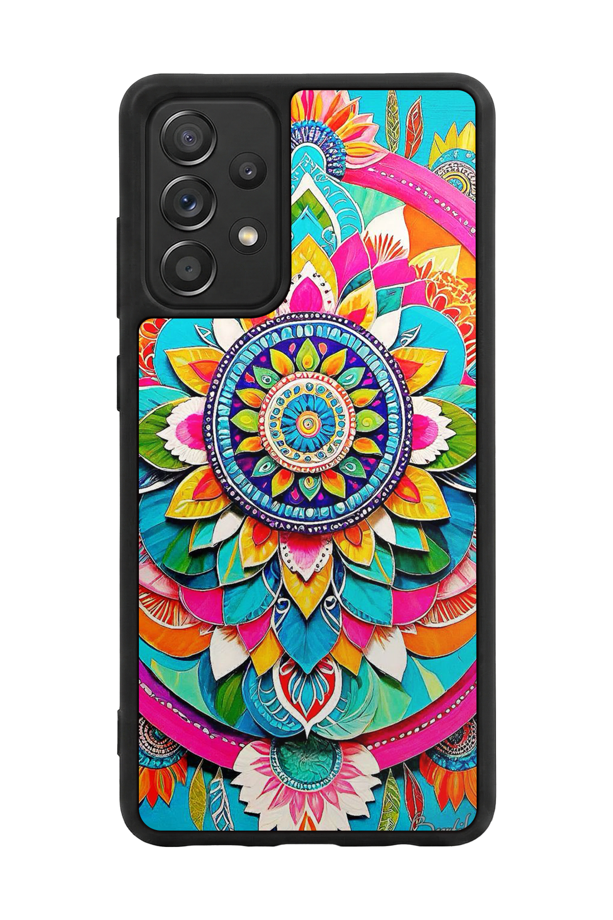 Samsung Galaxy A72 Uyumlu Mandala Tasarımlı Glossy Premium Kılıf