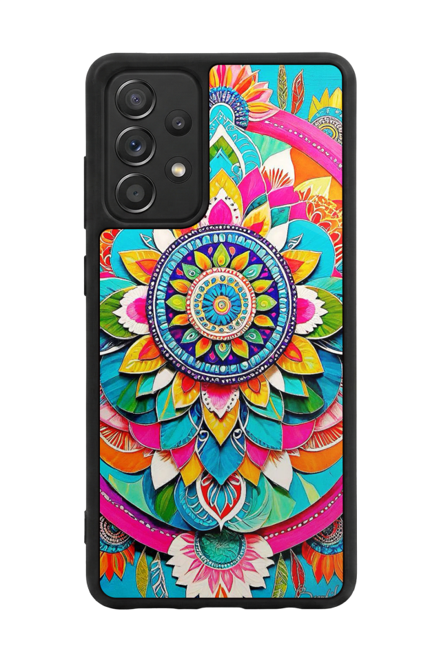 Samsung Galaxy A72 Uyumlu Mandala Tasarımlı Glossy Premium Kılıf