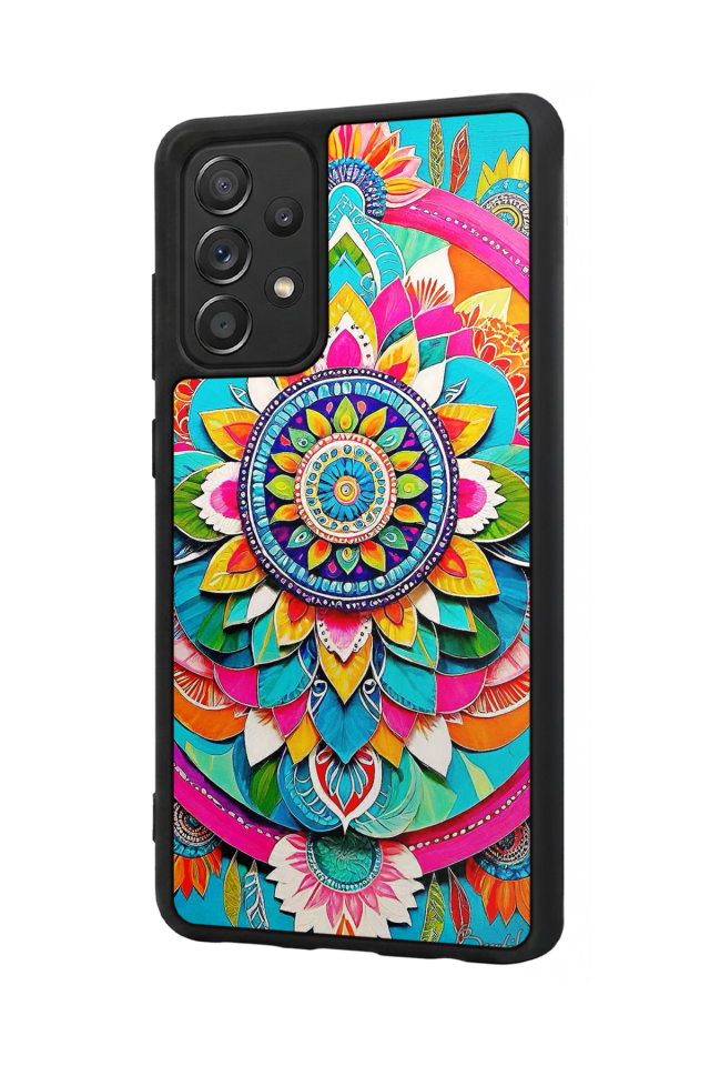 Samsung Galaxy A72 Uyumlu Mandala Tasarımlı Glossy Premium Kılıf