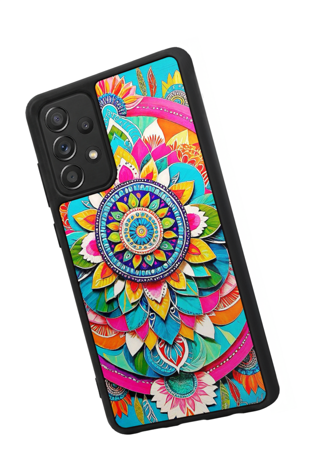 Samsung Galaxy A72 Uyumlu Mandala Tasarımlı Glossy Premium Kılıf