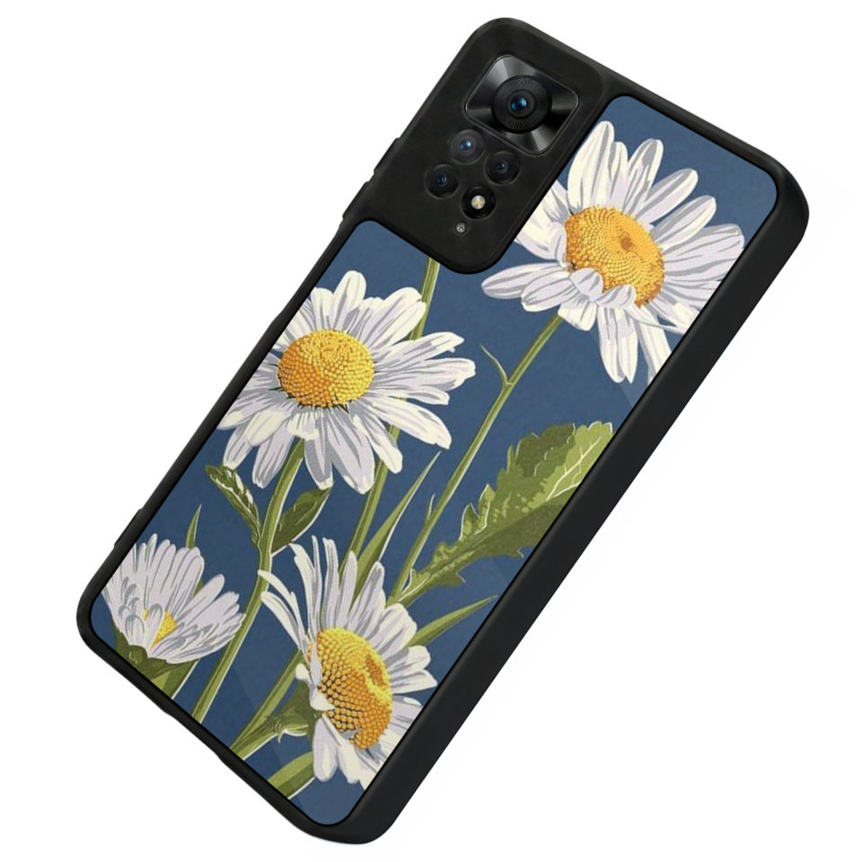 Xiaomi Redmi Note 12 Pro Uyumlu Papatya Tasarımlı Glossy Premium Kılıf