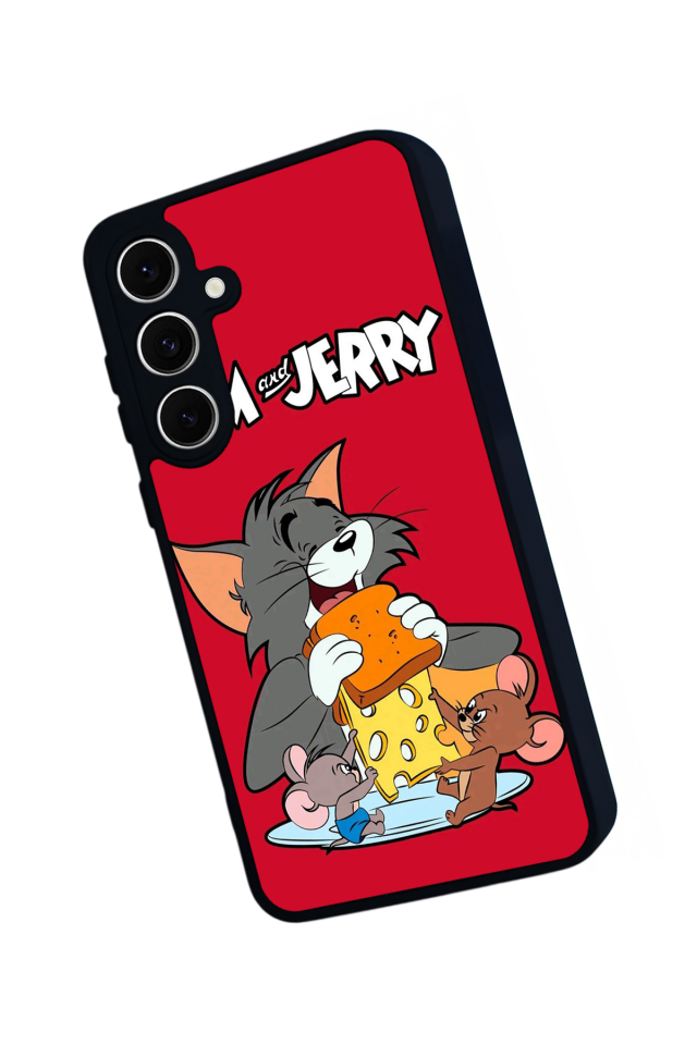 Samsung Galaxy S24 FE Uyumlu Tom And Jerry Tasarımlı Glossy Premium Kılıf