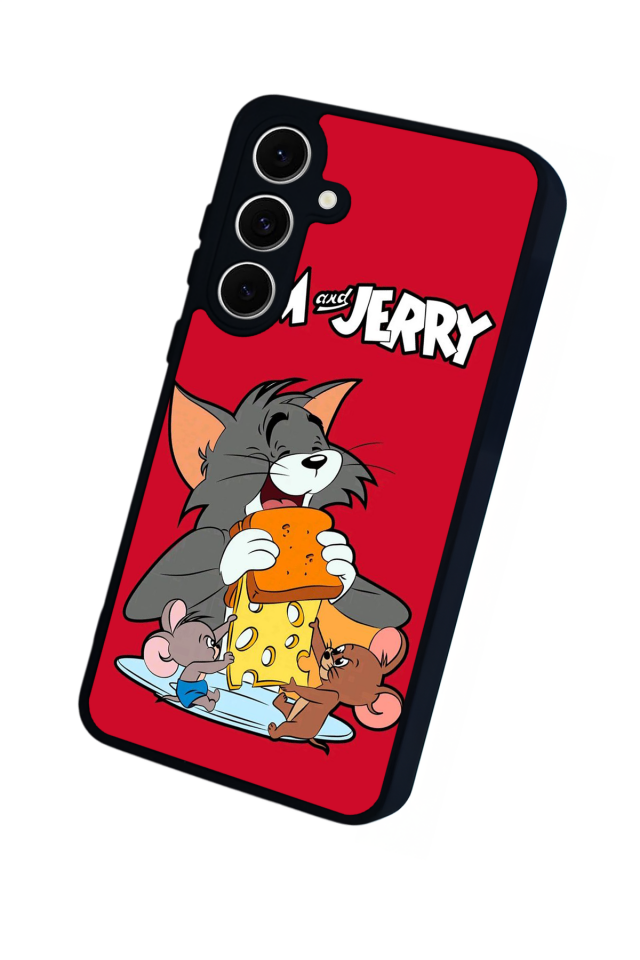 Samsung Galaxy S24 FE Uyumlu Tom And Jerry Tasarımlı Glossy Premium Kılıf