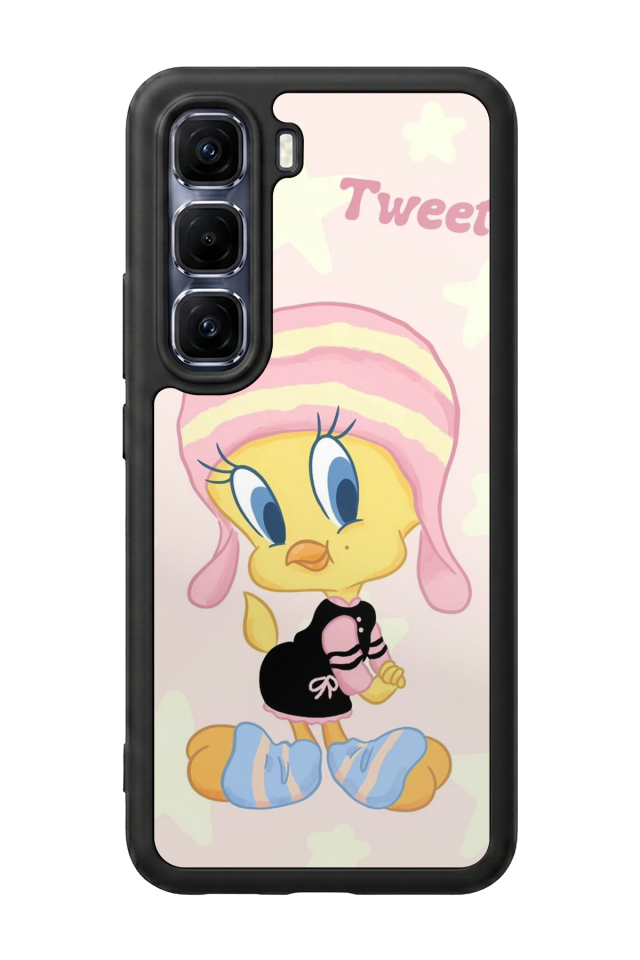Infinix Hot 60 Pro Plus Uyumlu Tweety Tasarımlı Glossy Premium Kılıf