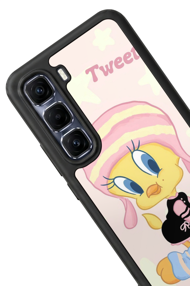 Infinix Hot 60 Pro Plus Uyumlu Tweety Tasarımlı Glossy Premium Kılıf