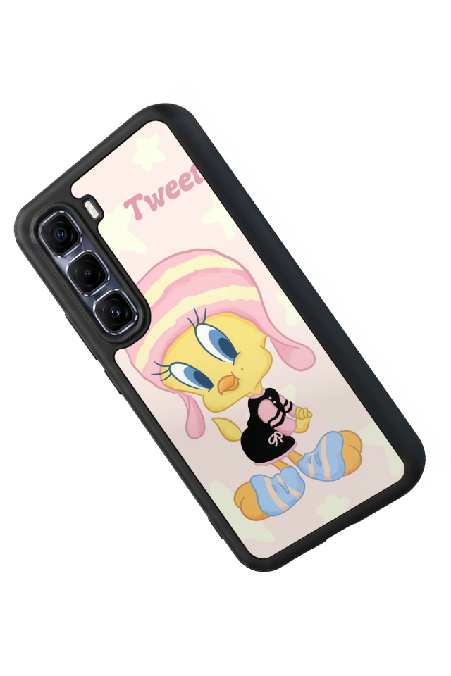 Infinix Hot 60 Pro Plus Uyumlu Tweety Tasarımlı Glossy Premium Kılıf