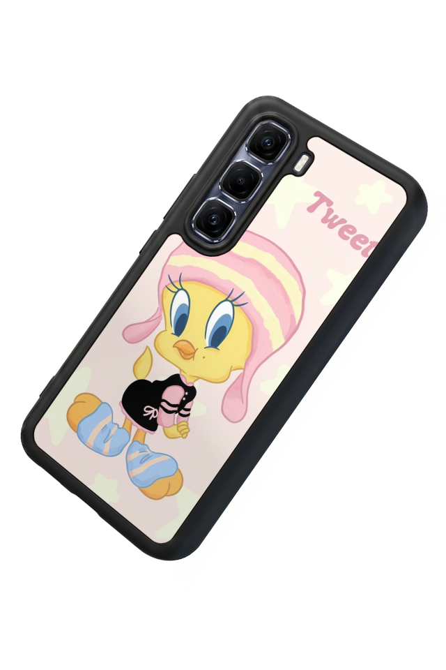 Infinix Hot 60 Pro Plus Uyumlu Tweety Tasarımlı Glossy Premium Kılıf