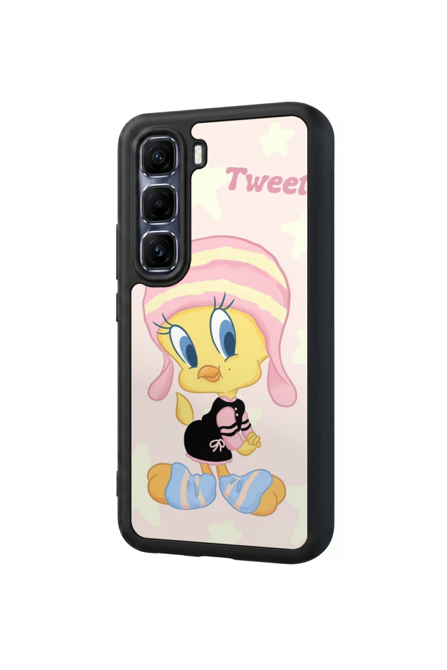 Infinix Hot 60 Pro Plus Uyumlu Tweety Tasarımlı Glossy Premium Kılıf