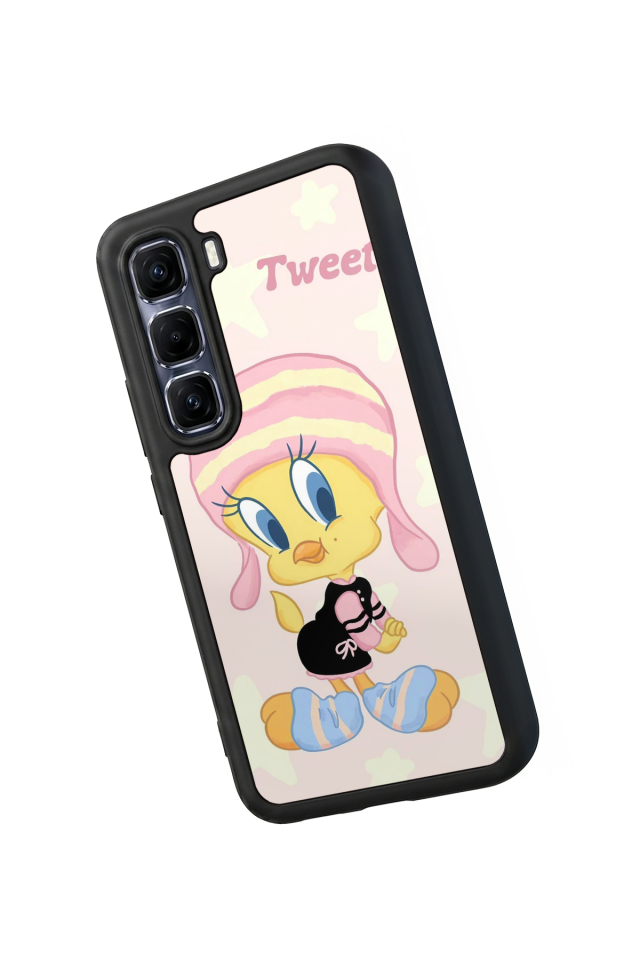 Infinix Hot 60 Pro Plus Uyumlu Tweety Tasarımlı Glossy Premium Kılıf
