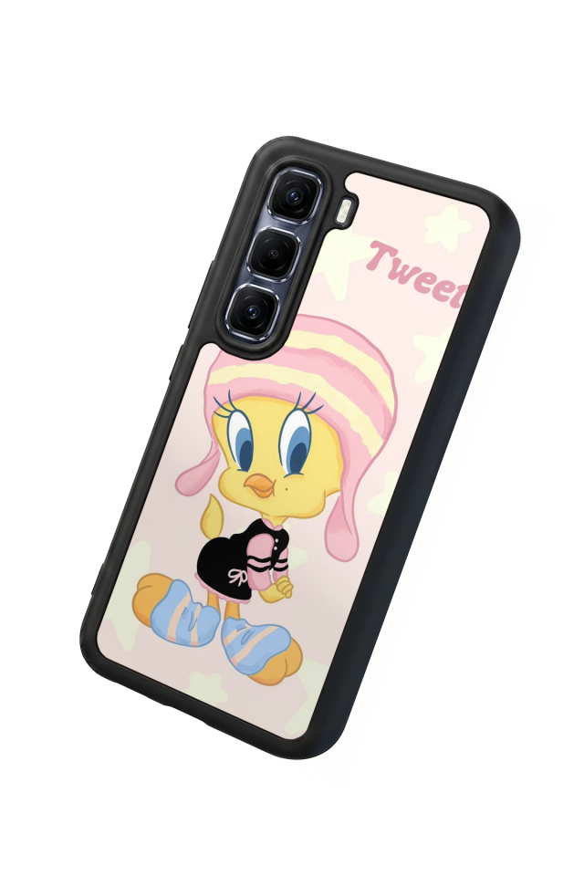 Infinix Hot 60 Pro Plus Uyumlu Tweety Tasarımlı Glossy Premium Kılıf