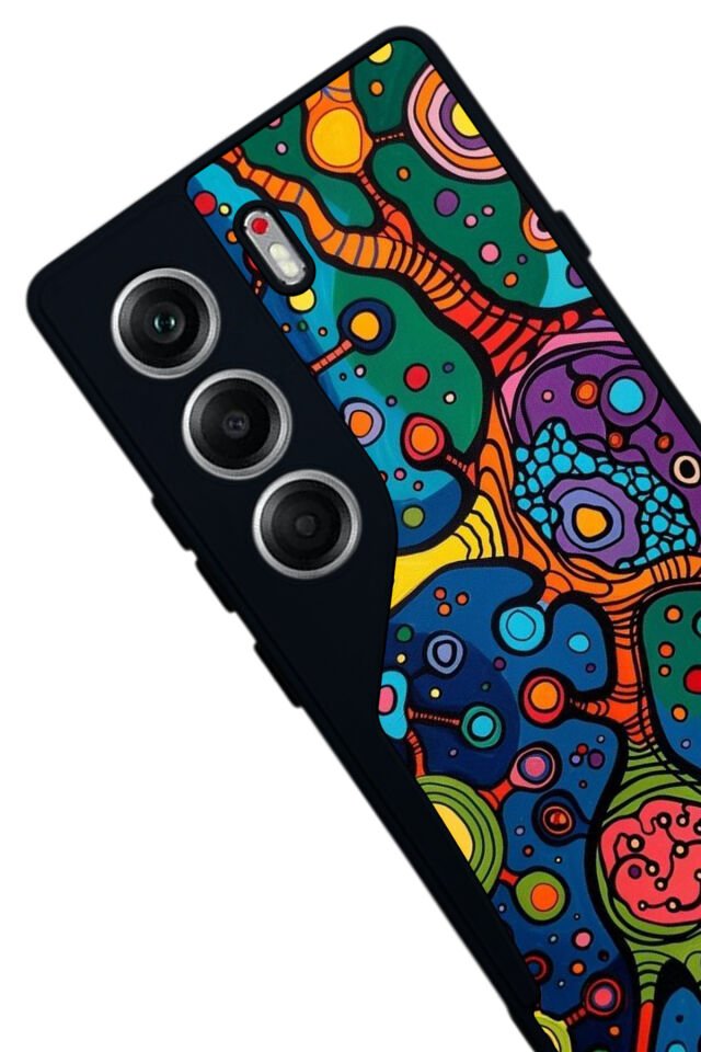 Tecno Camon 40 Uyumlu Abstract Tasarımlı Glossy Premium Kılıf