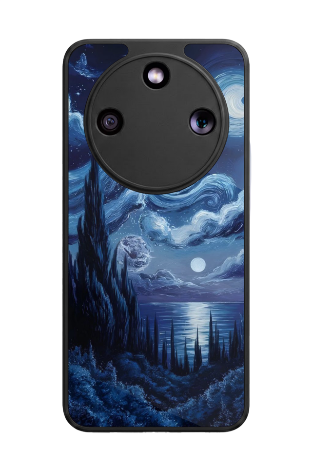 Honor Magic 8 Lite Uyumlu Ay Tasarımlı Glossy Premium Kılıf