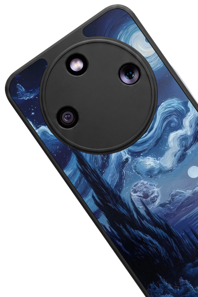 Honor Magic 8 Lite Uyumlu Ay Tasarımlı Glossy Premium Kılıf