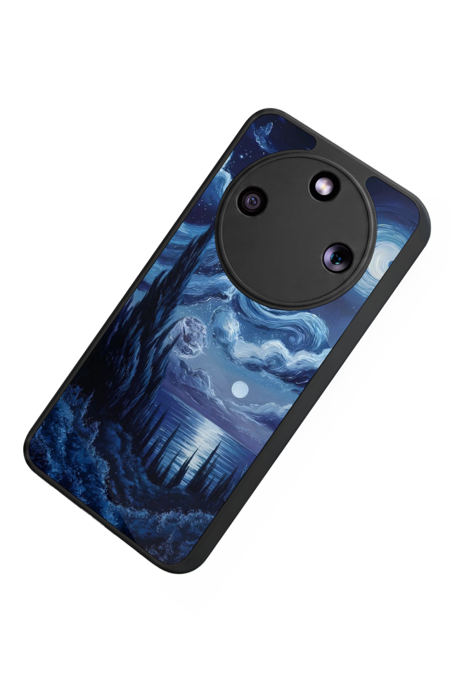 Honor Magic 8 Lite Uyumlu Ay Tasarımlı Glossy Premium Kılıf