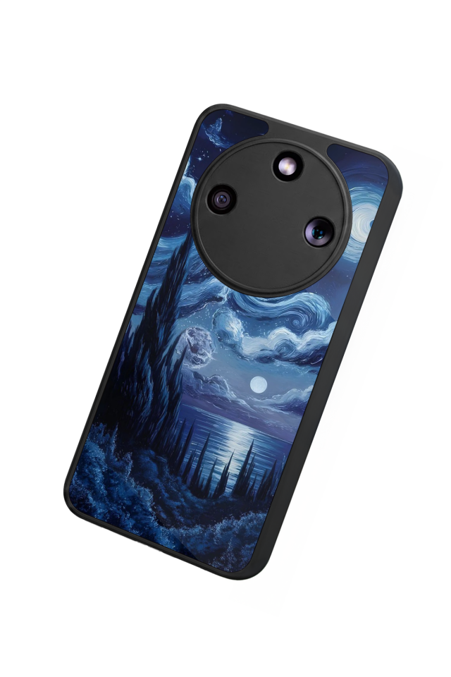 Honor Magic 8 Lite Uyumlu Ay Tasarımlı Glossy Premium Kılıf