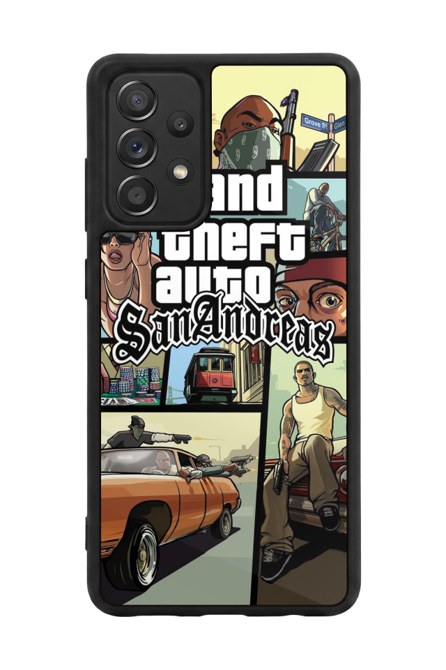 Samsung Galaxy A72 Uyumlu GTA Tasarımlı Glossy Premium Kılıf